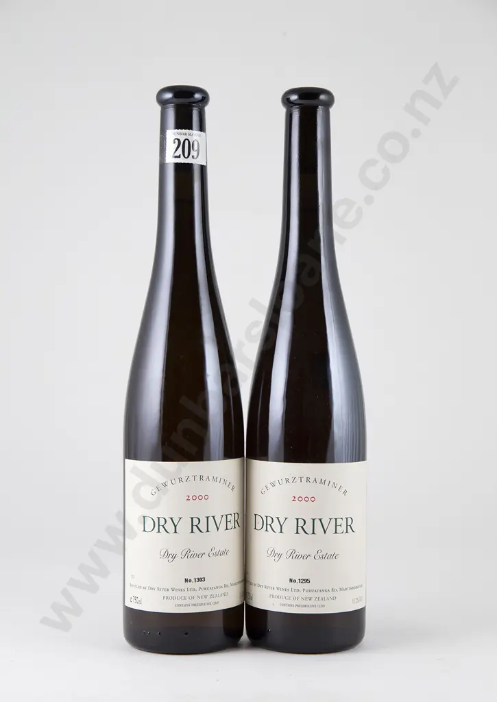 2 bottles Dry River Estate Gewurztraminer Vintage 2000 Image 1++