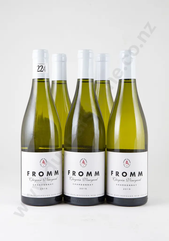 5 bottles Fromm Clayvin Chardonnay Vintage 2015 Image 1++