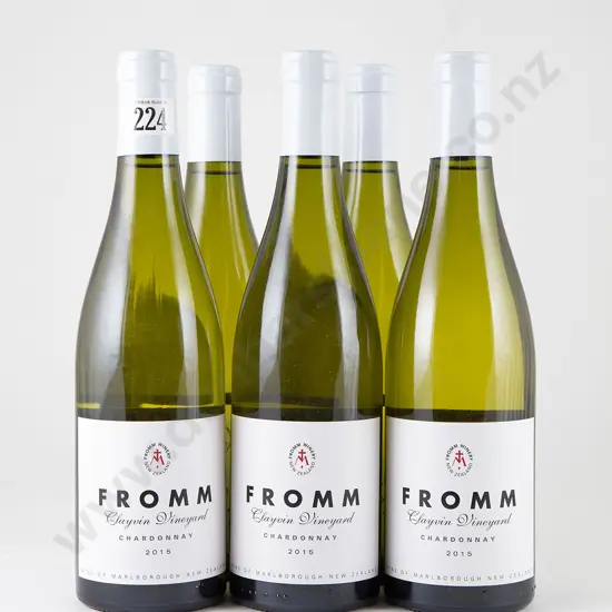 5 bottles Fromm Clayvin Chardonnay Vintage 2015