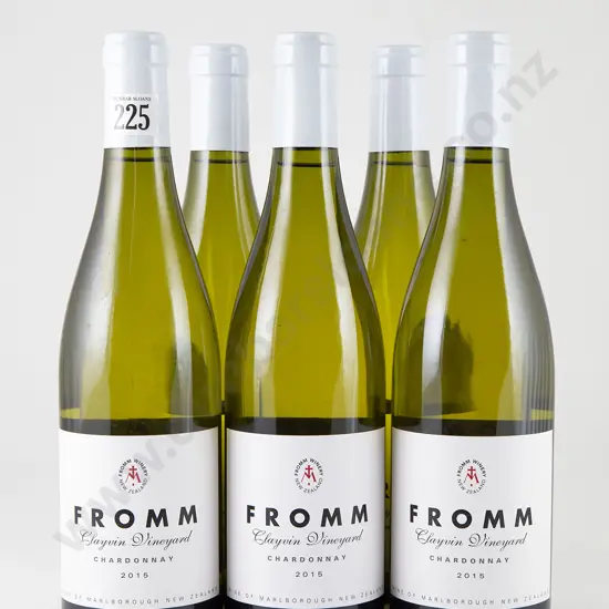 5 bottles Fromm Clayvin Chardonnay Vintage 2015