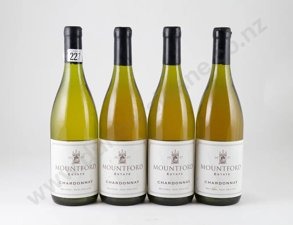 4 bottles Mountford Estate Chardonnay Waipara Vintage 2007 Image 1++