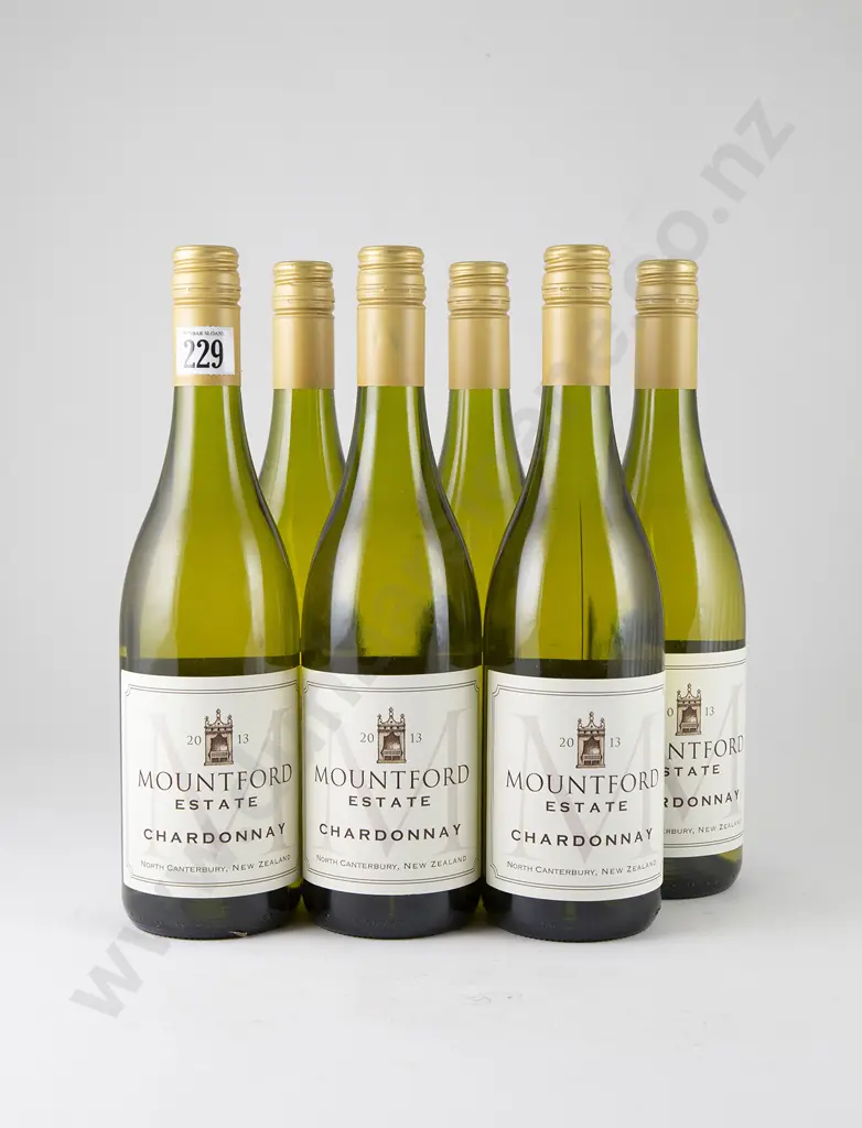 6 bottles Mountford Estate Chardonnay Waipara Vintage 2013 Image 1++