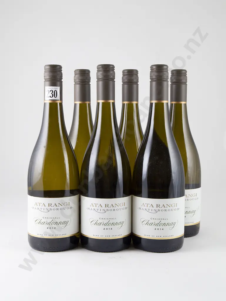 6 bottles Ata Rangi Craighall Chardonnay Vintage 2014 Image 1++
