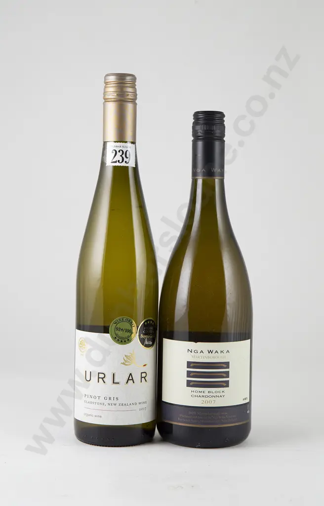 1 bottle Urlar Estate Pinot Gris Gladstone Wairarapa Vintage 2017 Image 1++