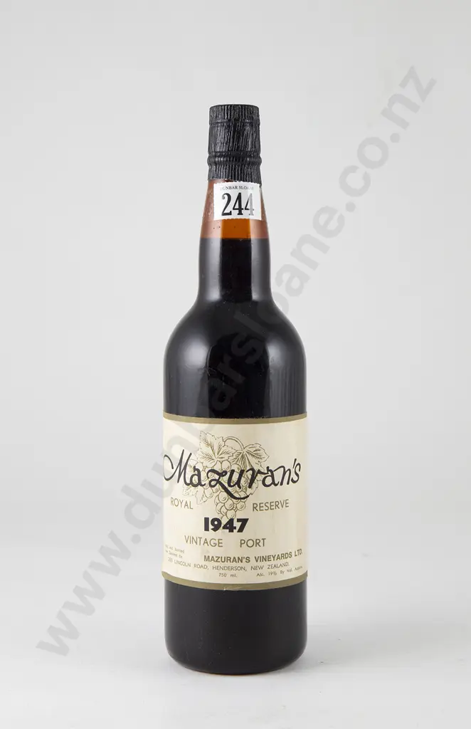 1 Bottle Mazuran's Royal Reserve Port 1947 Vintage Image 1++