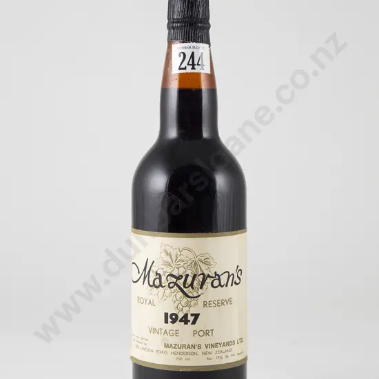 1 Bottle Mazuran's Royal Reserve Port 1947 Vintage