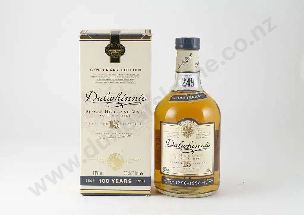 1 bottle Dalwhinnie 15 Year Old Bottled 1998 - Cent. Ed. Single Highland Malt Scotch Whisky Image 1++