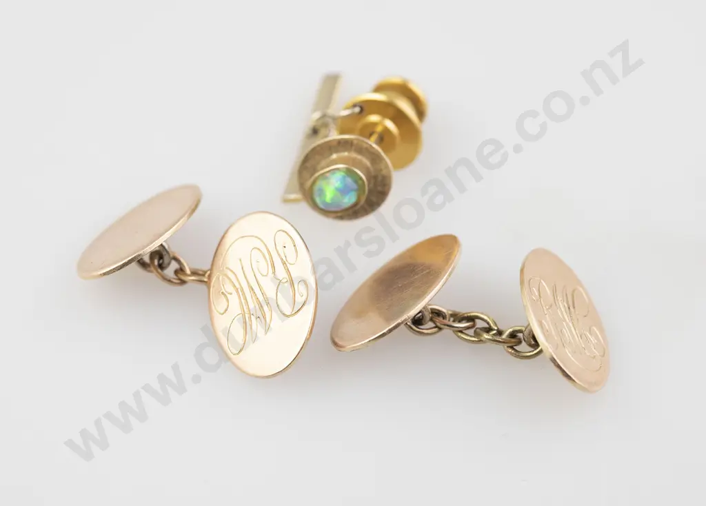 Pair 9ct Cuff-Links Image 1++