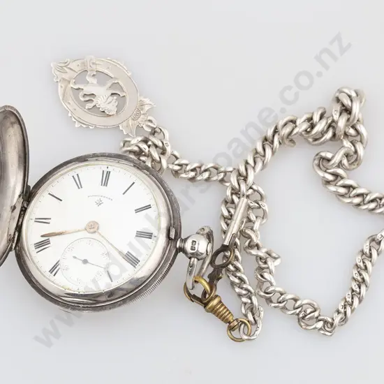 S/S Rotherhams Hunter Cased Key Wind Pocket Watch