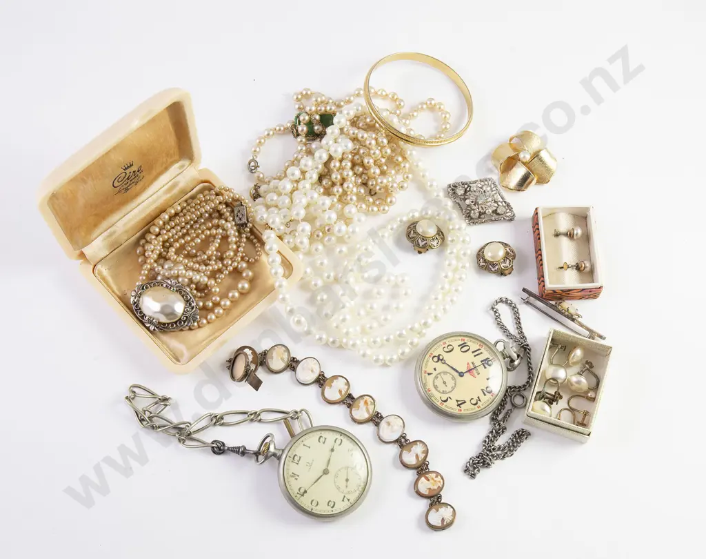 Small Qty Costume Jewellery and two pocket watches Image 1++