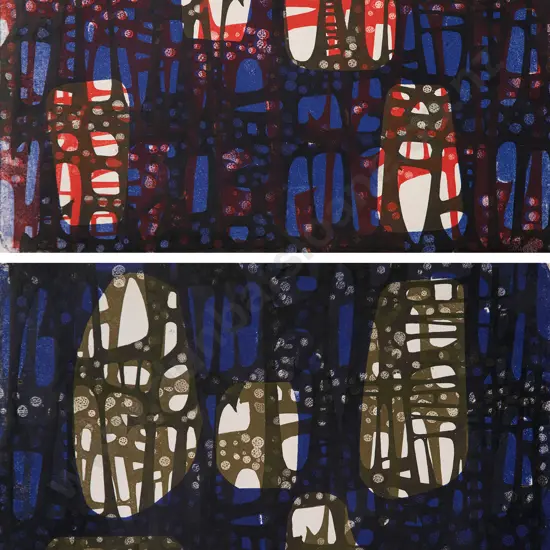 Roy Cowan - Abstract in Blue & Red (2)
