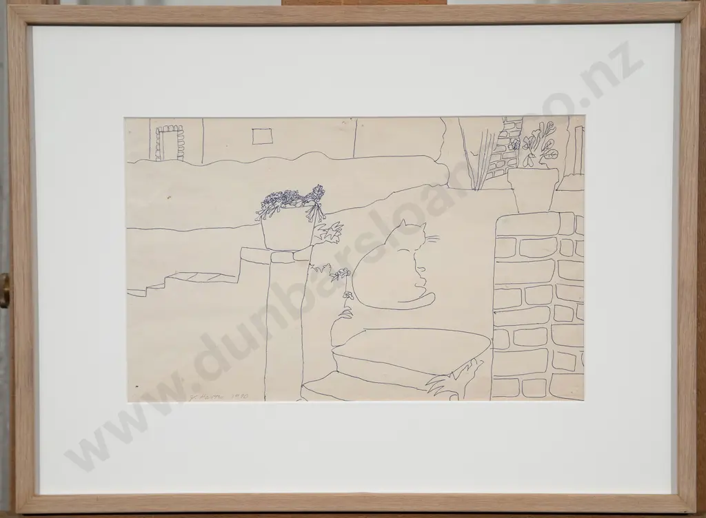 Jeffrey Harris - Untitled (Sketch of a Cat) Image 1++