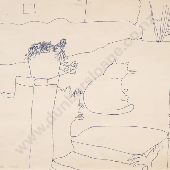 Jeffrey Harris - Untitled (Sketch of a Cat)