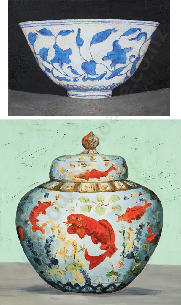 Frances Jill Studd - Wucai Wine Jar & Palace Bowl (2) Image 1++