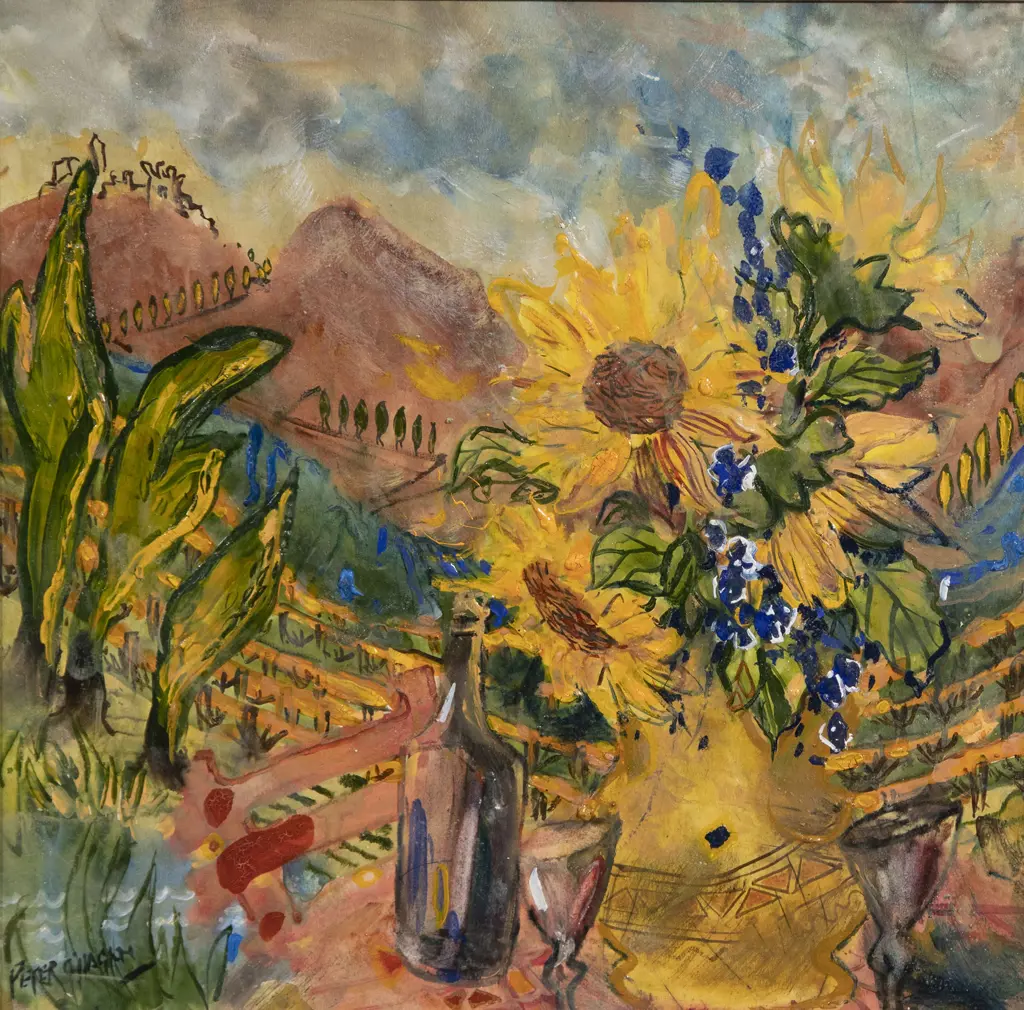 Peter O'Hagan - Pause for a Glass of Wine (Tuscany Vineyard) Image 1++
