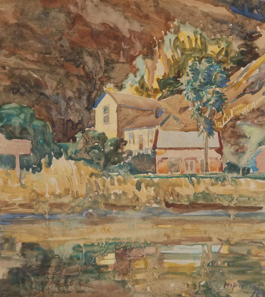 Roland Hipkins - Untitled (Village Landscape) Image 1++