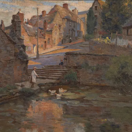 Charles Duncan Hay-Campbell - The Duck Pond (An English Village)