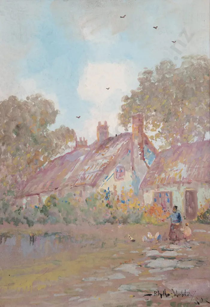 Blythe Fletcher - Untitled (Figures & Cottage) Image 1++