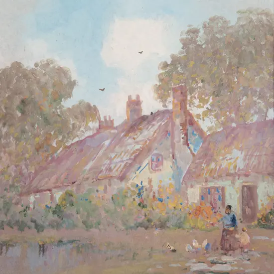 Blythe Fletcher - Untitled (Figures & Cottage)