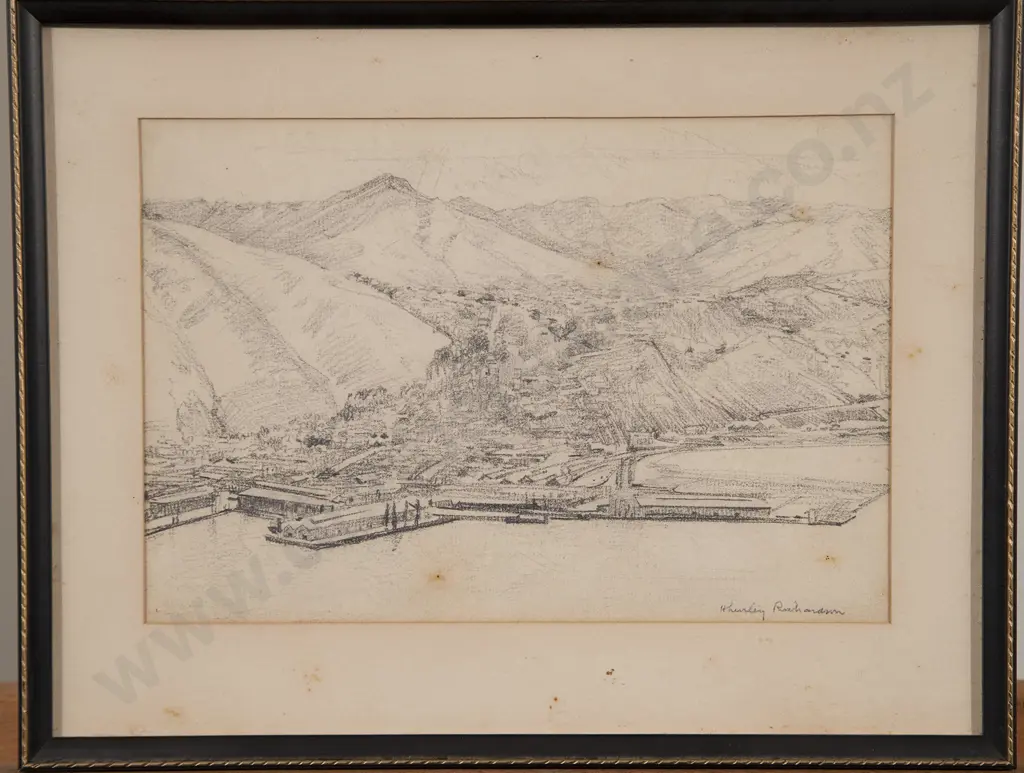Harry Linley Richardson - Wellington from Mount Victoria & etching (2) Image 1++