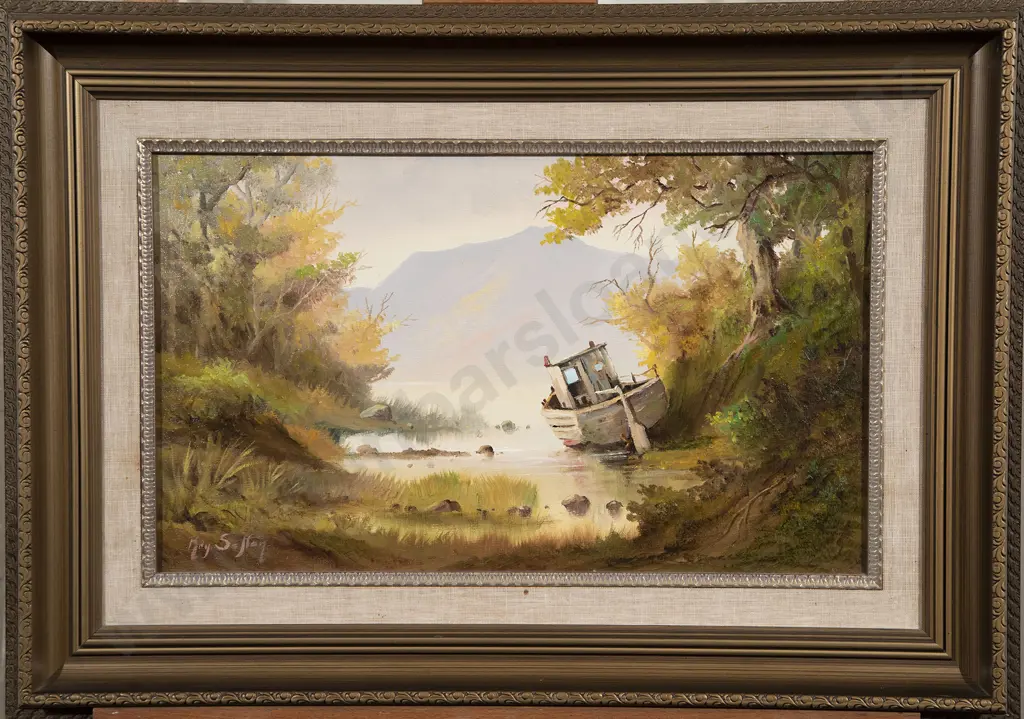 Roy Sefton - Untitled (Landscape with Boat) Image 1++