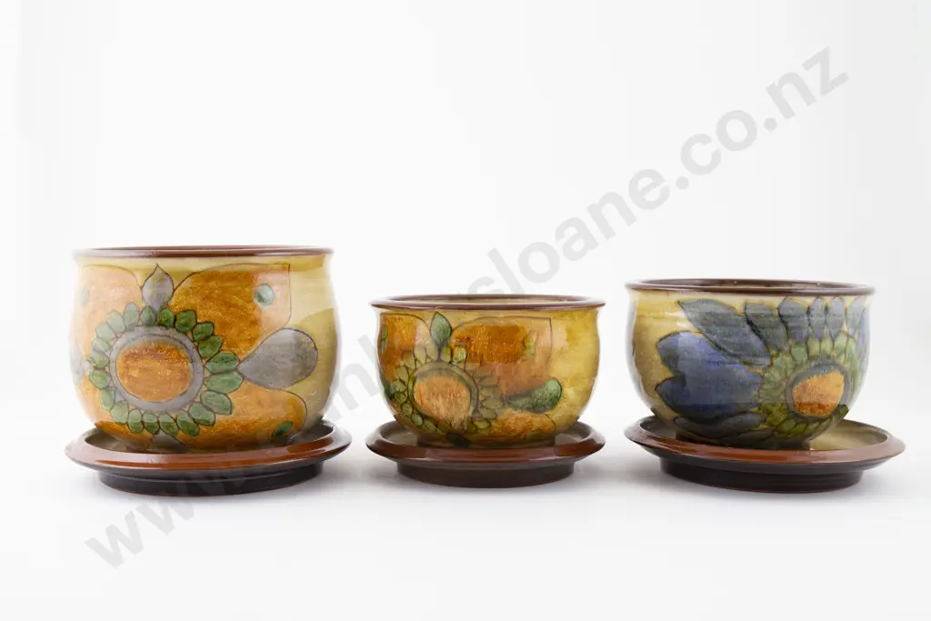 Set of Three Christine Bell-Pearson Planters Image 1++