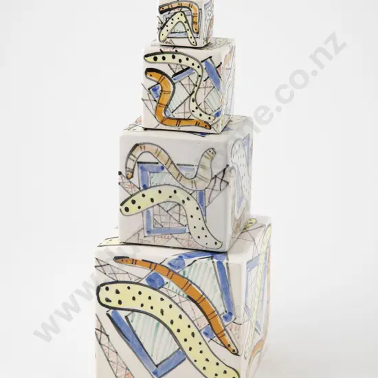 Jeannie Van der Putten Set of Graduated Cubes with Julia Christian Acrylic (2)