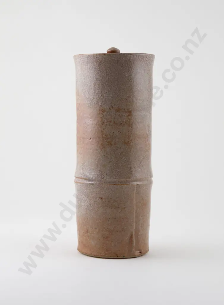 Paul Fisher Lidded Bamboo Form Canister Image 1++