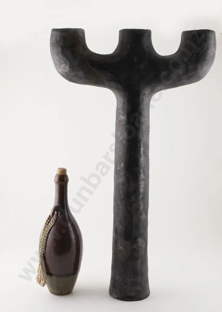 Russell Moses Three Light Candelabra with Mike Trumic Flagon Image 1++