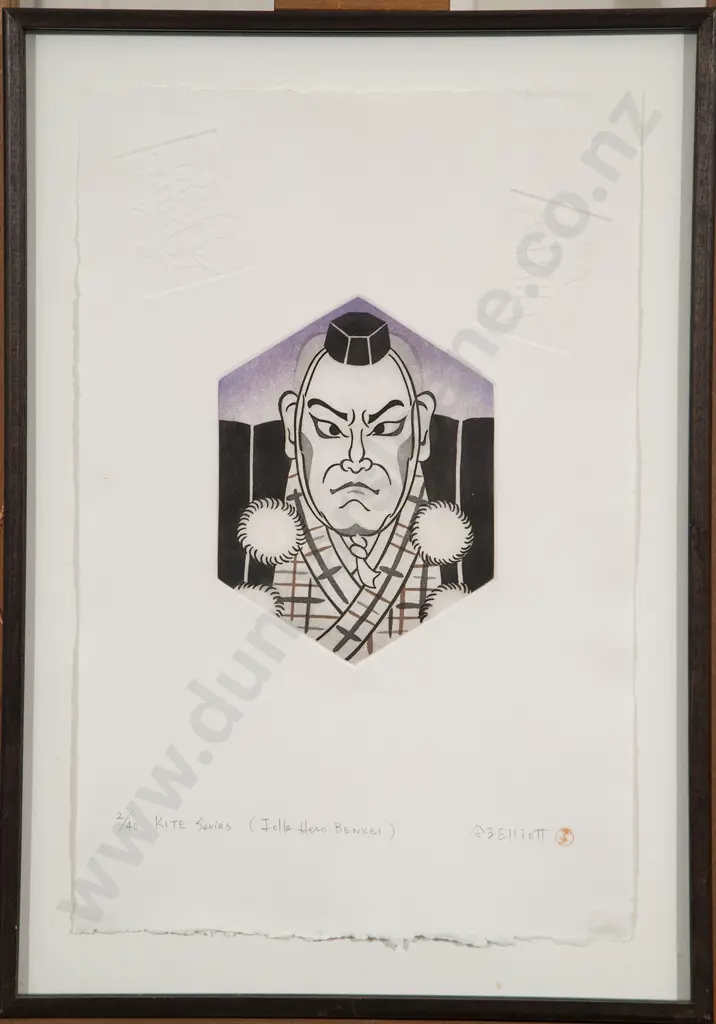 Karel Burrows - Geisha II & Reiko Elliot - Kite Series (Folk Hero Benkei) Image 1++