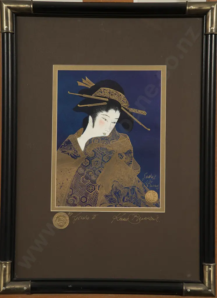 Karel Burrows - Geisha II & Reiko Elliot - Kite Series (Folk Hero Benkei) Image 1++