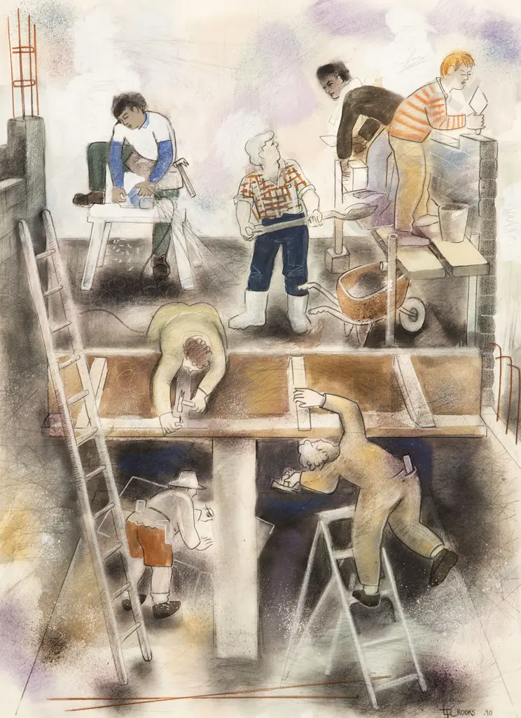Lindsay Crooks - Construction Site & John Z Robinson - Seated Nude (2) Image 1++