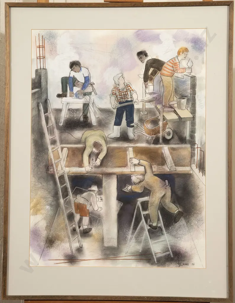 Lindsay Crooks - Construction Site & John Z Robinson - Seated Nude (2) Image 1++