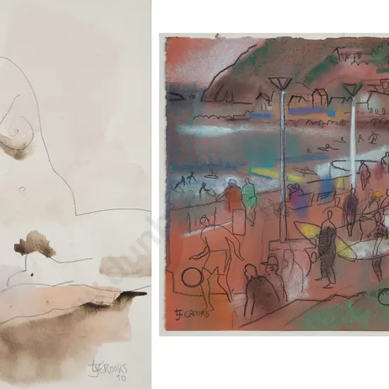 Lindsay Crooks - Untitled (Wellington Bay) & Nude Study (2)