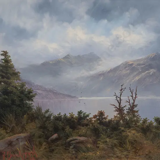 Frank Brooke-Smith - Sunshine & Shower on Lake Wakatipu