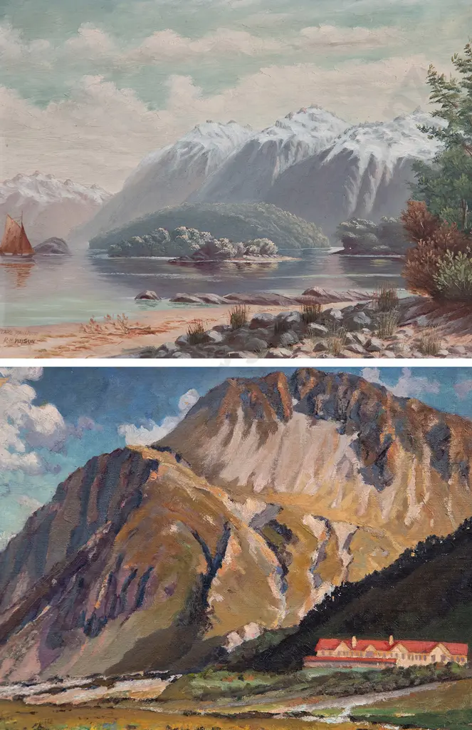 R H Wilson - Lake Manapouri & Attributed Duncan Darroch (2) Image 1++
