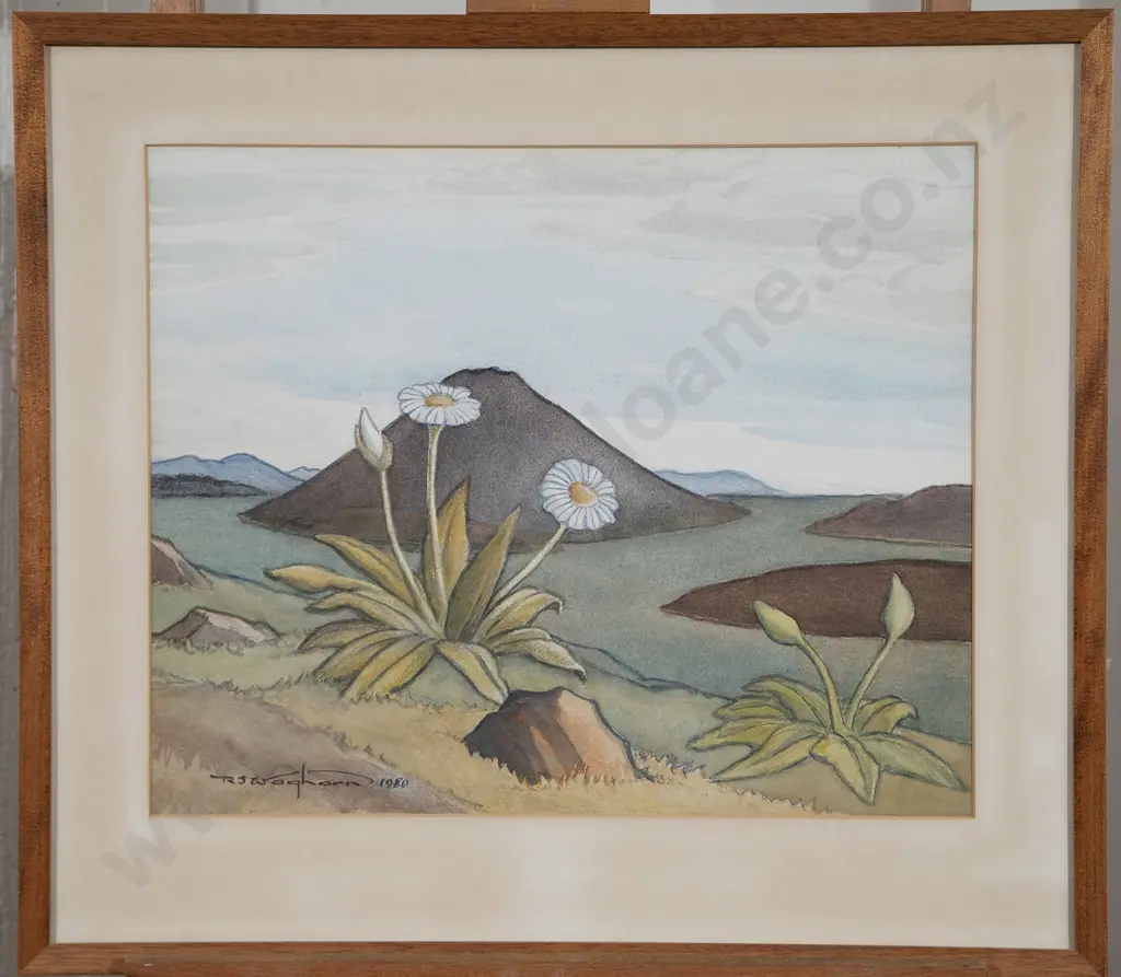 Reg Waghorn - Untitled (Flowers in Landscape) Image 1++