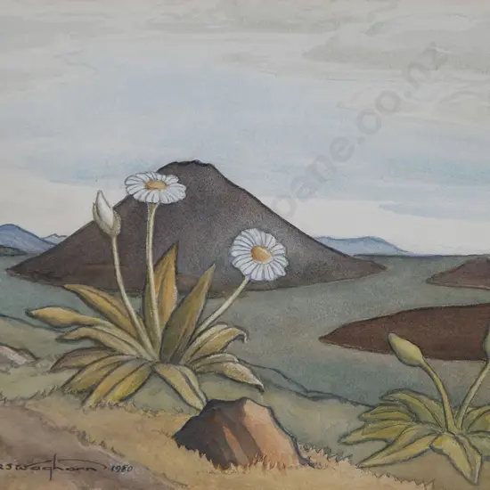 Reg Waghorn - Untitled (Flowers in Landscape)