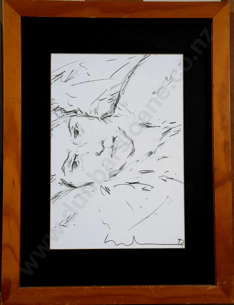 Malcolm Harrison - Untitled (Portrait Sketch) & other (2) Image 1++