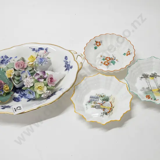 Selection of RD and Other Flower Baskets incl Brooch