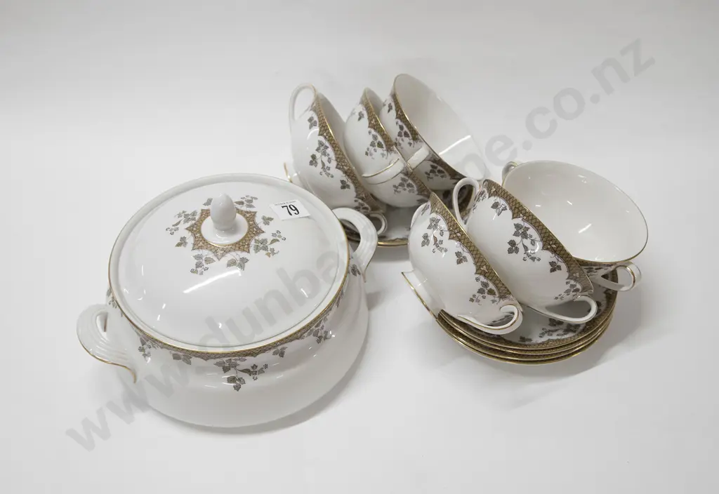 Royal Doulton 'Linwood' Pattern Soup Set Image 1++
