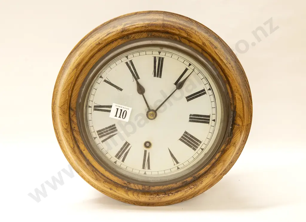 Oak Cased Wall Clock Image 1++