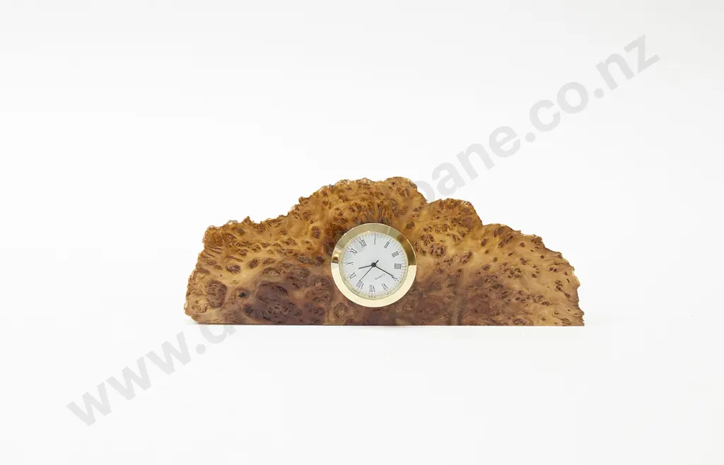 Small Burr Walnut Clock Image 1++