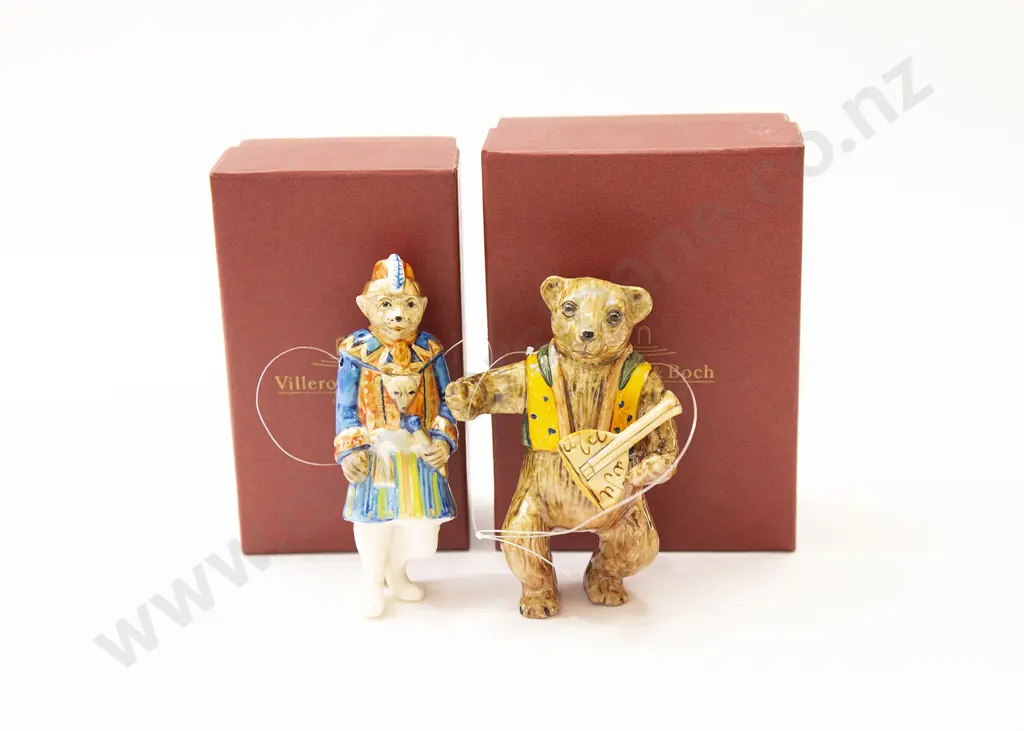 Two Villeroy & Bosch Xmas Tree Bear Ornaments Image 1++