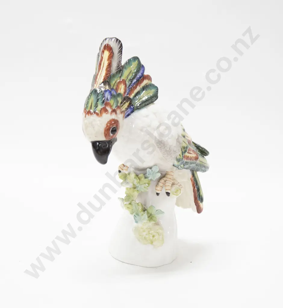 Porcelain Parakeet Figurine Number to Base Image 1++