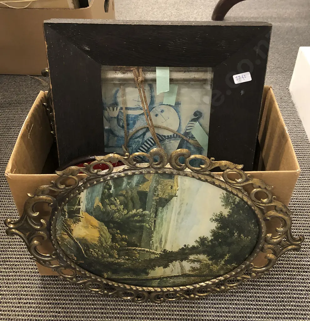 Box of Assorted Frames and Prints Image 1++