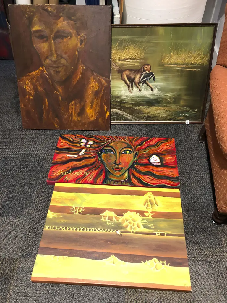 Four Various Oil Paintings Image 1++