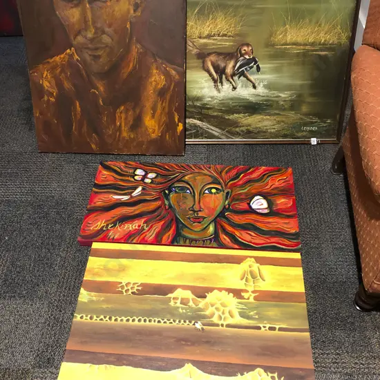 Four Various Oil Paintings