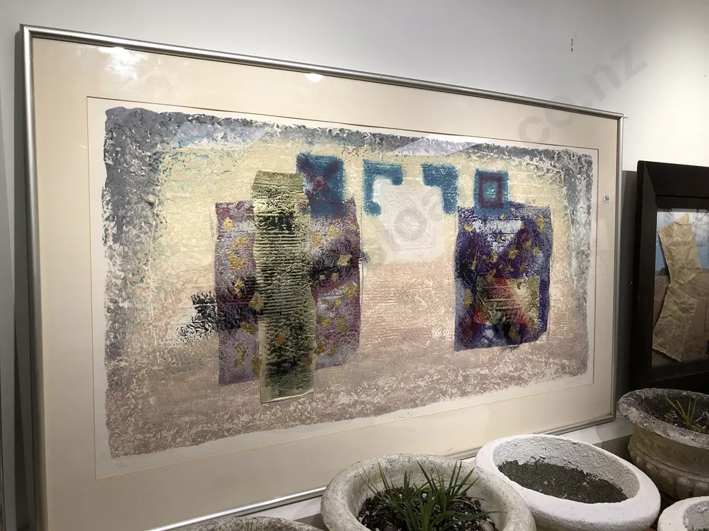 Large Framed Mixed Media Print entitled 'Emblems' ltd ed 101/200 Image 1++