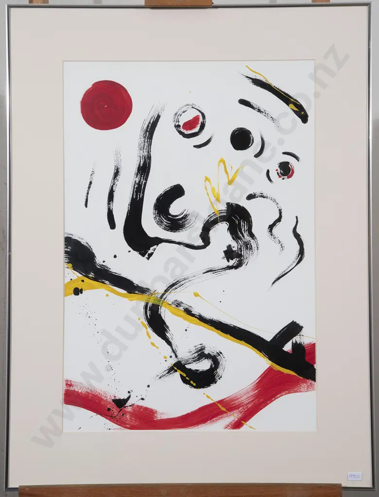 Pair of Framed Abstract Prints Image 1++